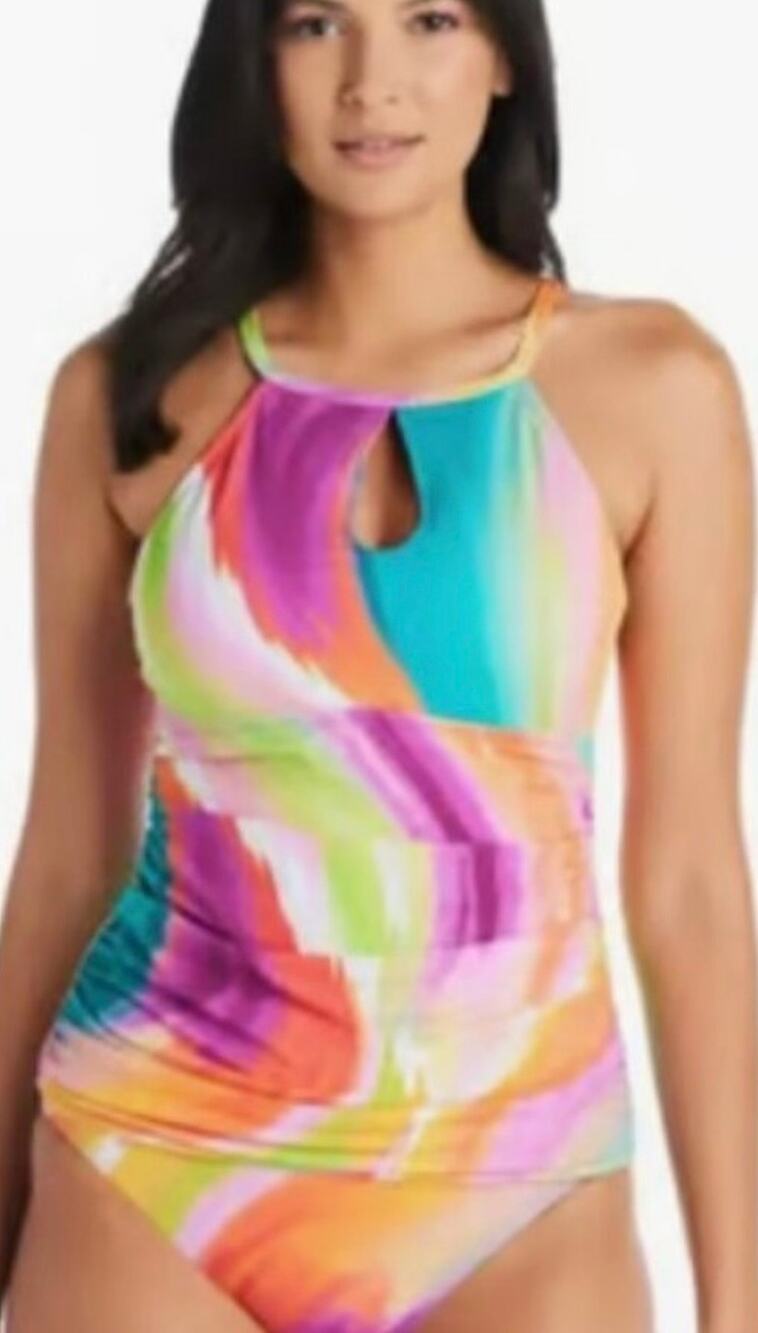 Bleu Rod Beattie Splash Out High Neck Tankini 4 NWT